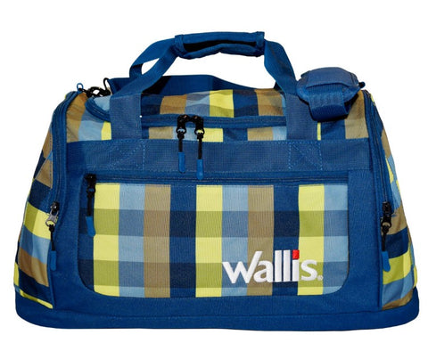 MALETA DEPORTIVA 50 L CUADROS AZUL - WALLIS