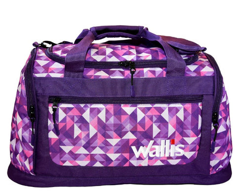 MALETA DEPORTIVA 50 L TRIÁNGULOS MORADO - WALLIS