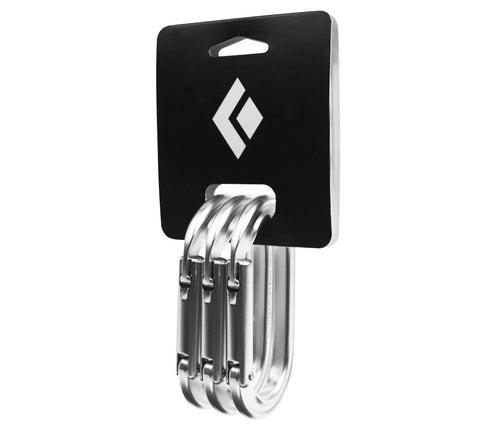 MOSQUETON OVAL KEYLOCK CARABINER 3-PACK - BLACK DIAMOND